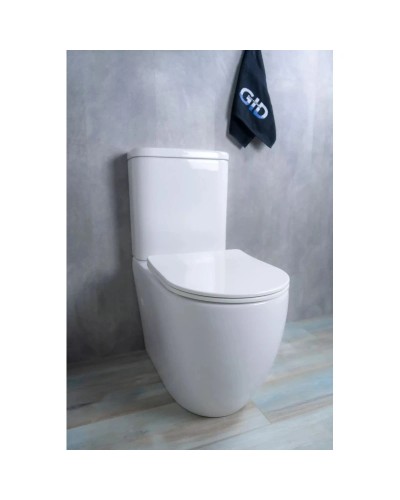 Унитаз-компакт безободковый с сиденьем микролифт GID Tr2177