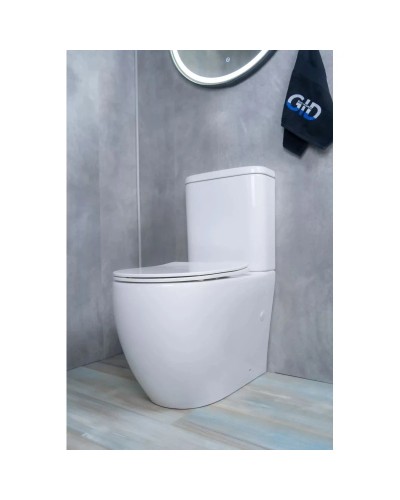 Унитаз-компакт безободковый с сиденьем микролифт GID Tr2177