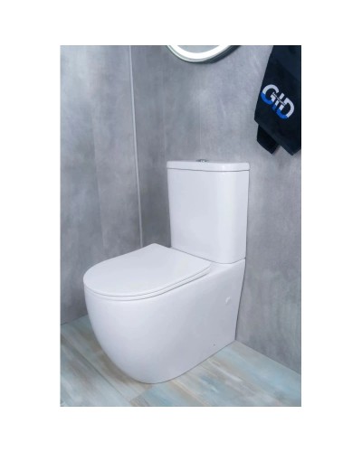 Унитаз-компакт безободковый с сиденьем микролифт GID Tr2177