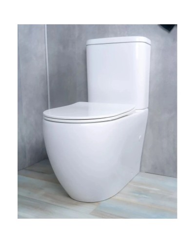 Унитаз-компакт безободковый с сиденьем микролифт GID Tr2177