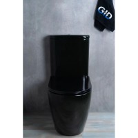 Унитаз-компакт безободковый с сиденьем микролифт GID Tr2177BL