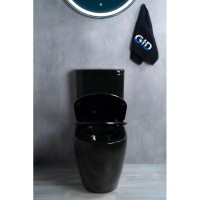 Унитаз-компакт безободковый с сиденьем микролифт GID Tr2177BL