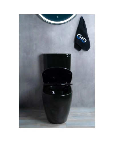 Унитаз-компакт безободковый с сиденьем микролифт GID Tr2177BL