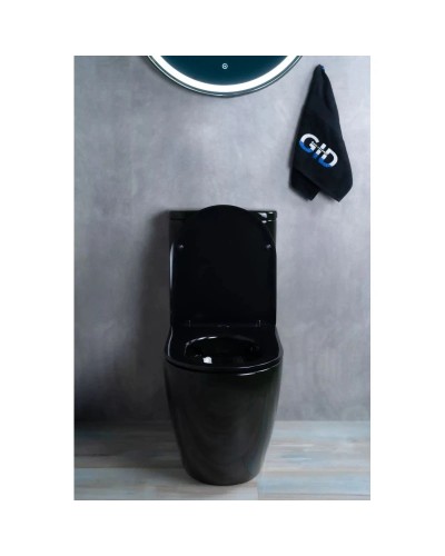 Унитаз-компакт безободковый с сиденьем микролифт GID Tr2177BL