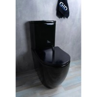 Унитаз-компакт безободковый с сиденьем микролифт GID Tr2177BL