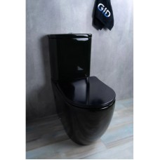 Унитаз-компакт безободковый с сиденьем микролифт GID Tr2177BL