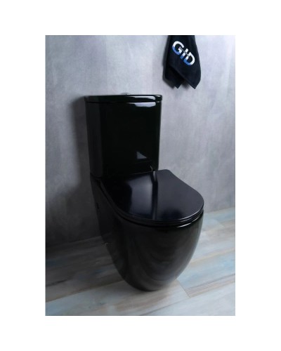 Унитаз-компакт безободковый с сиденьем микролифт GID Tr2177BL