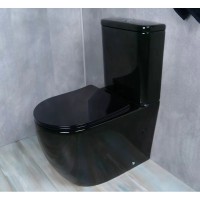 Унитаз-компакт безободковый с сиденьем микролифт GID Tr2177BL