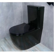 Унитаз-компакт безободковый с сиденьем микролифт GID Tr2177BL