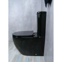 Унитаз-компакт безободковый с сиденьем микролифт GID Tr2177BL