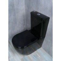 Унитаз-компакт безободковый с сиденьем микролифт GID Tr2177BL