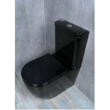 Унитаз-компакт безободковый с сиденьем микролифт GID Tr2177BL