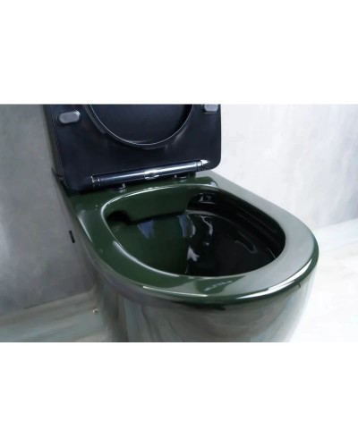 Унитаз-компакт безободковый с сиденьем микролифт GID Tr2177BL