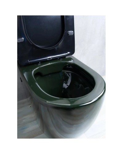 Унитаз-компакт безободковый с сиденьем микролифт GID Tr2177BL