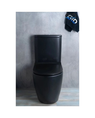 Унитаз-компакт безободковый с сиденьем микролифт GID Tr2177BM