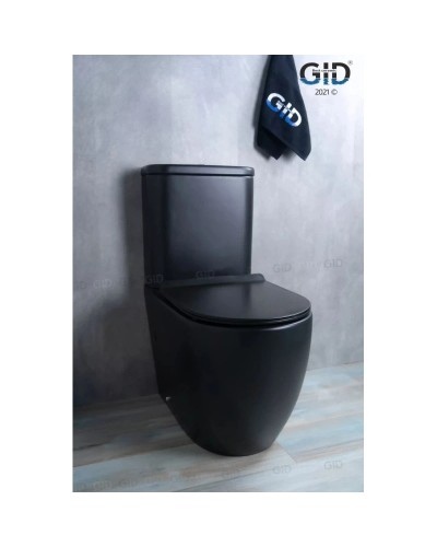 Унитаз-компакт безободковый с сиденьем микролифт GID Tr2177BM