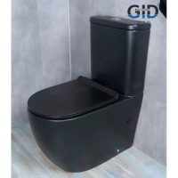 Унитаз-компакт безободковый с сиденьем микролифт GID Tr2177BM