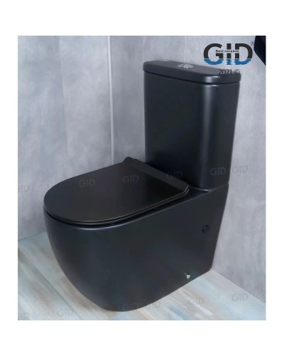 Унитаз-компакт безободковый с сиденьем микролифт GID Tr2177BM