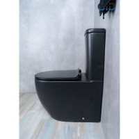 Унитаз-компакт безободковый с сиденьем микролифт GID Tr2177BM