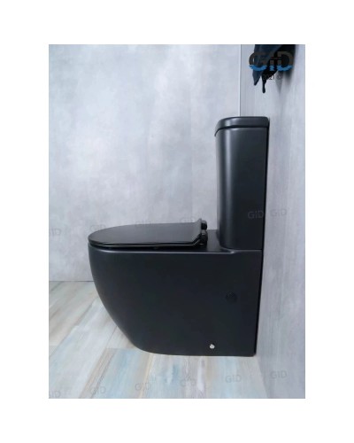 Унитаз-компакт безободковый с сиденьем микролифт GID Tr2177BM