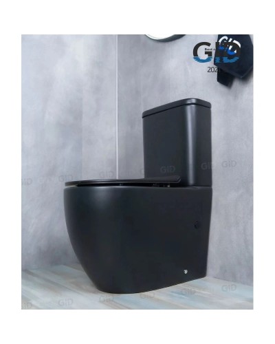 Унитаз-компакт безободковый с сиденьем микролифт GID Tr2177BM