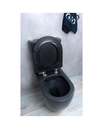 Унитаз-компакт безободковый с сиденьем микролифт GID Tr2177BM