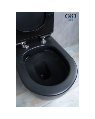 Унитаз-компакт безободковый с сиденьем микролифт GID Tr2177BM