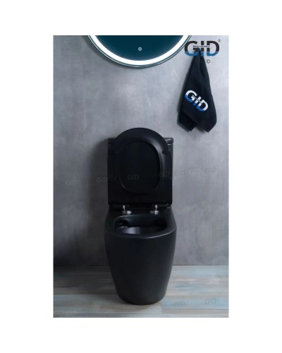 Унитаз-компакт безободковый с сиденьем микролифт GID Tr2177BM