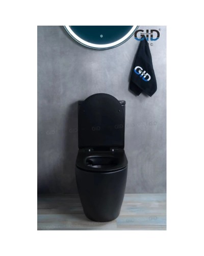 Унитаз-компакт безободковый с сиденьем микролифт GID Tr2177BM