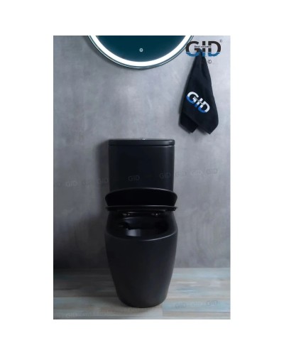 Унитаз-компакт безободковый с сиденьем микролифт GID Tr2177BM