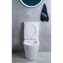 Унитаз-компакт безободковый с сиденьем микролифт GID Tr2179