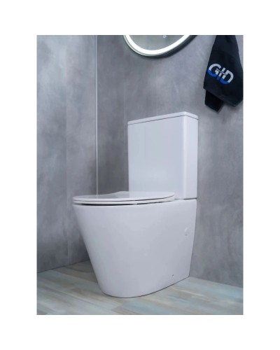 Унитаз-компакт безободковый с сиденьем микролифт GID Tr2179