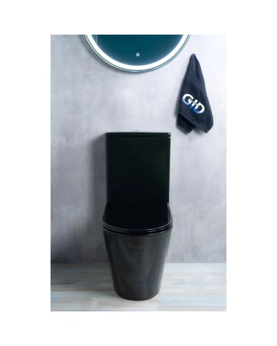 Унитаз-компакт безободковый с сиденьем микролифт GID Tr2179BL