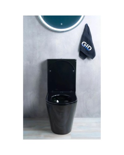 Унитаз-компакт безободковый с сиденьем микролифт GID Tr2179BL