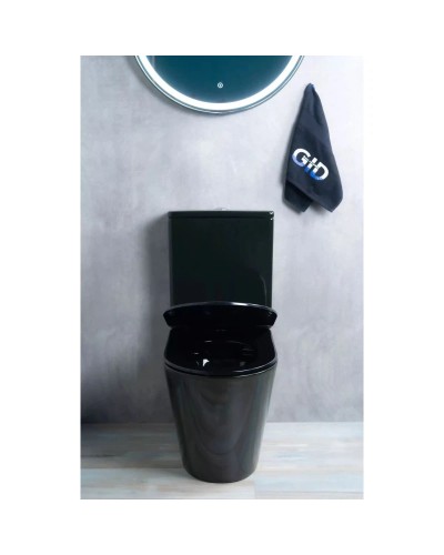 Унитаз-компакт безободковый с сиденьем микролифт GID Tr2179BL