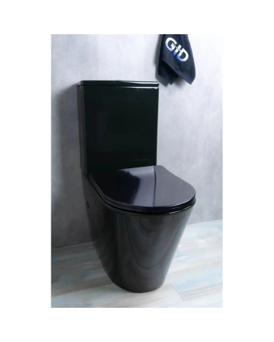 Унитаз-компакт безободковый с сиденьем микролифт GID Tr2179BL