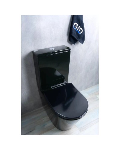 Унитаз-компакт безободковый с сиденьем микролифт GID Tr2179BL
