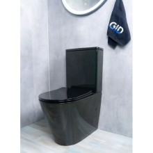 Унитаз-компакт безободковый с сиденьем микролифт GID Tr2179BL