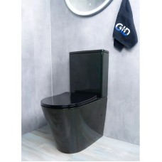 Унитаз-компакт безободковый с сиденьем микролифт GID Tr2179BL