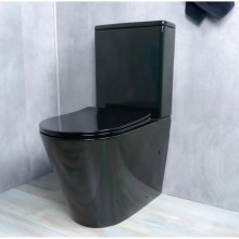 Унитаз-компакт безободковый с сиденьем микролифт GID Tr2179BL