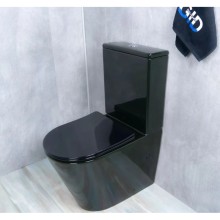 Унитаз-компакт безободковый с сиденьем микролифт GID Tr2179BL