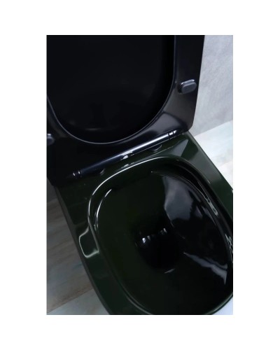 Унитаз-компакт безободковый с сиденьем микролифт GID Tr2179BL