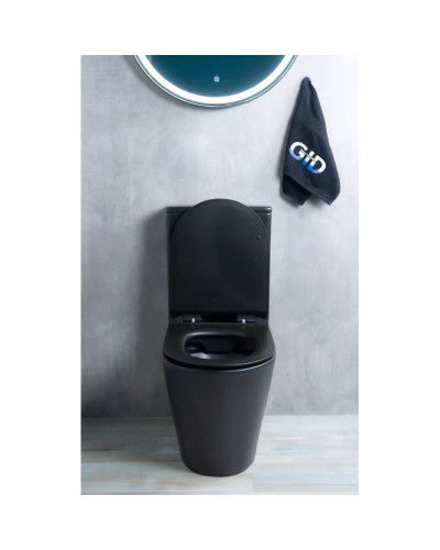 Унитаз-компакт безободковый с сиденьем микролифт GID Tr2179BM