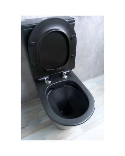 Унитаз-компакт безободковый с сиденьем микролифт GID Tr2179BM