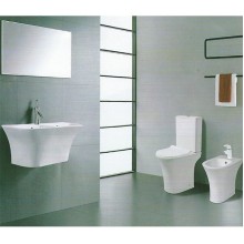 Унитаз компакт CeramaLux 1217-P с бачком и сиденьем Микролифт