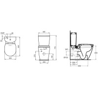 Чаша напольного унитаза с функцией биде Ideal Standard Connect E781701