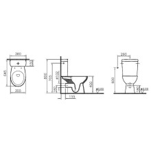 Унитаз компакт Vitra S10 9822B003-7204 с бачком и сиденьем Микролифт