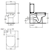 Унитаз-компакт напольный с сиденьем микролифт Ideal Standard Playa J492401