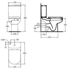 Унитаз-компакт напольный с сиденьем микролифт Ideal Standard Playa J492401