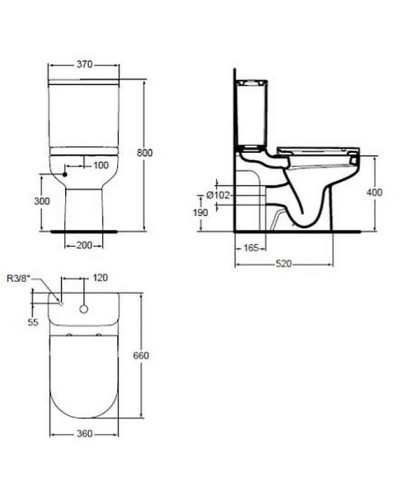 Унитаз-компакт напольный с сиденьем микролифт Ideal Standard Playa J492401